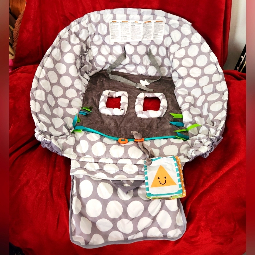 GUC Boppy Preferred Shopping Cart Cover - Gray Dots - Picture 12 of 16
